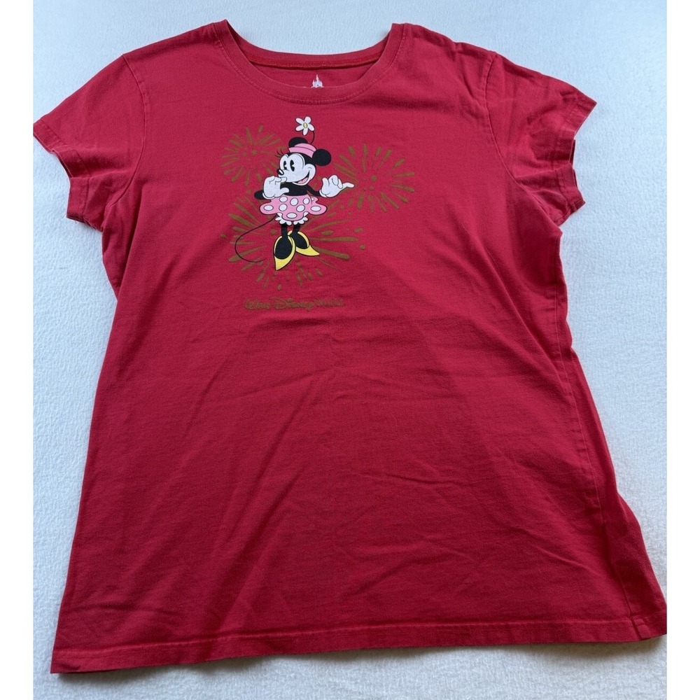 Disney Parks T Shirt Mini Mouse Fireworks Size XL